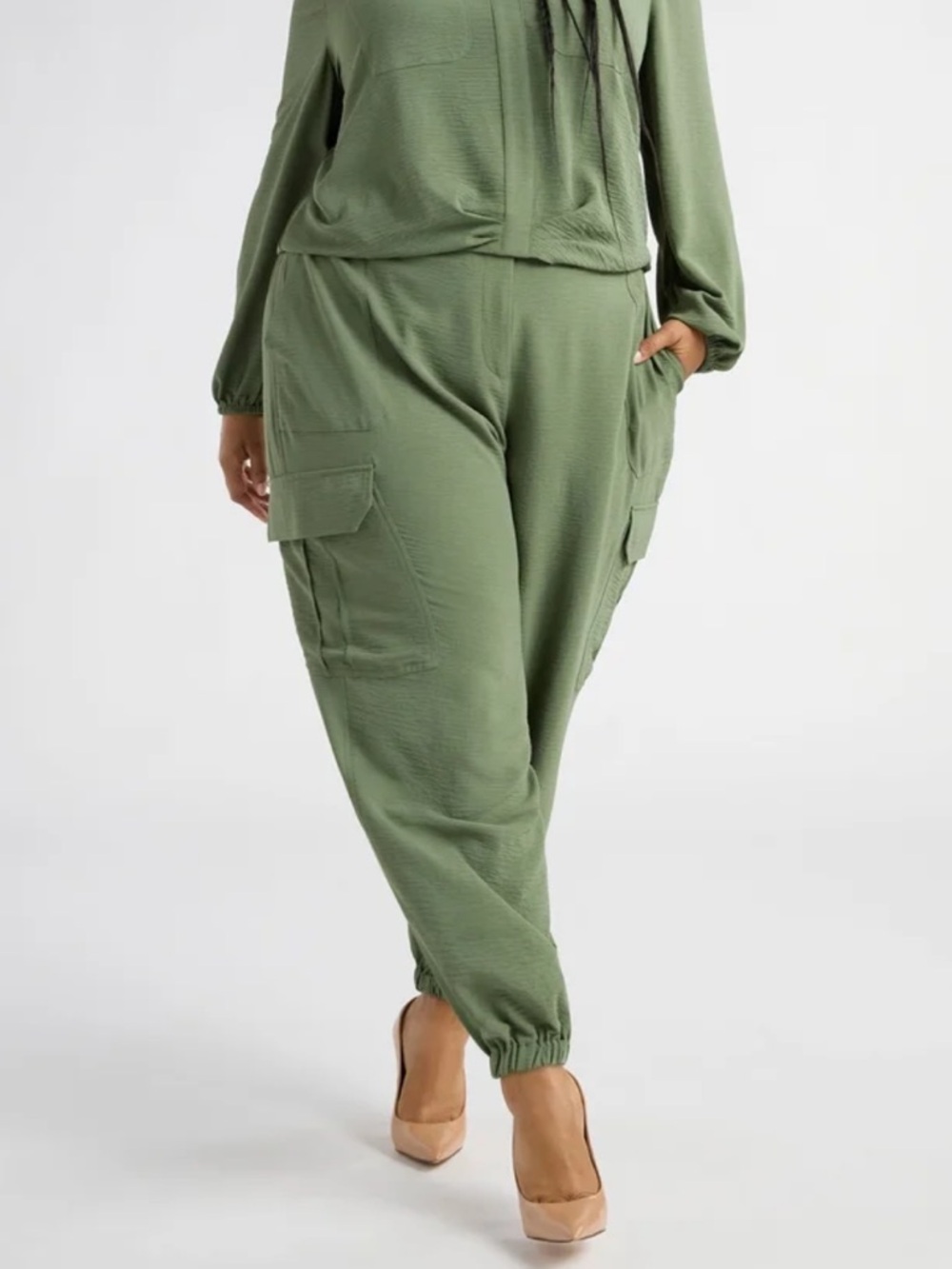 Sofia Jeans Women's Plus Utility Pants, Size 4X NWT green